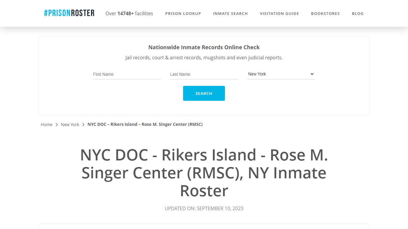 NYC DOC - Rikers Island - Rose M. Singer Center (RMSC), NY
